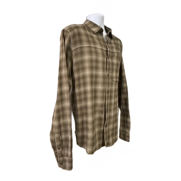 Under Armour Flannel Button-Down Shirt | Olive/Plaid | Men's Size - Large - Picture 4 of 14